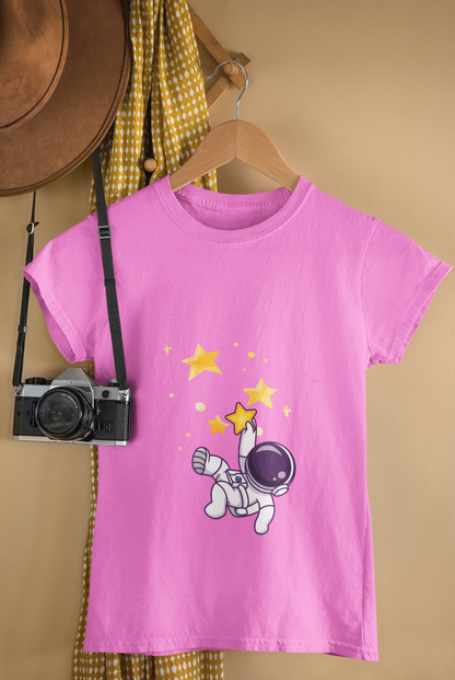 SPACE STARS premium pure cotton girl T-shirt
