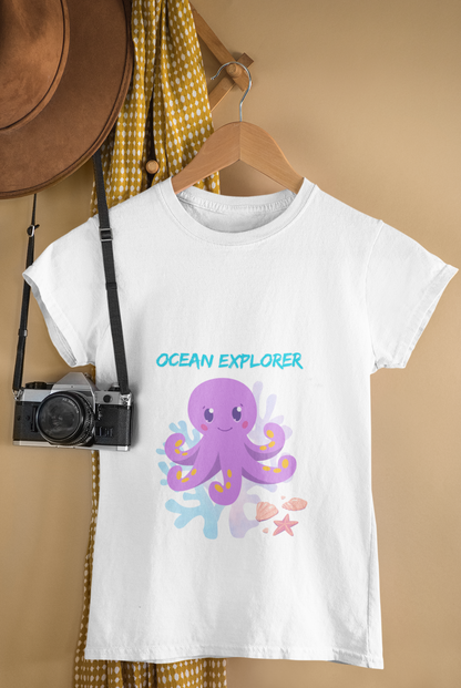 OCEAN premium pure cotton girl T-shirt