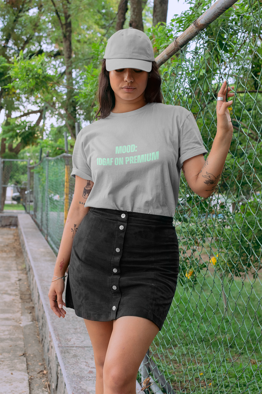 IDGAF standard oversized UNISEX premium pure cotton T-shirt