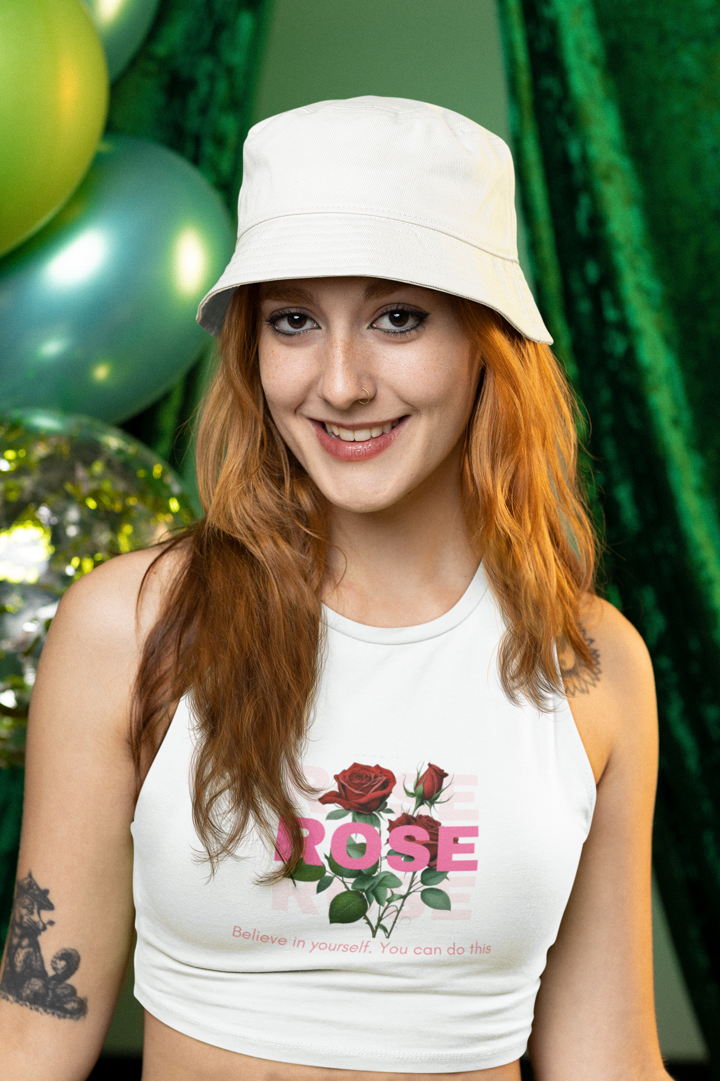 ROSE premium pure cotton crop tank top