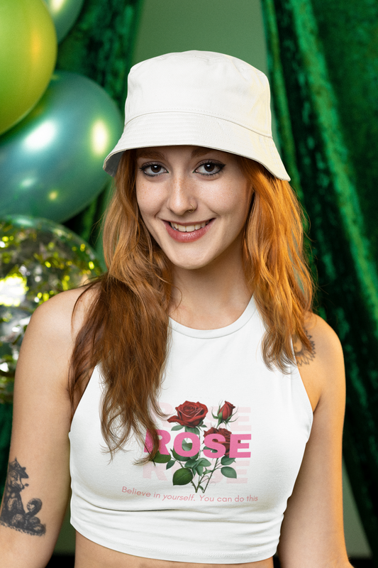 ROSE premium pure cotton crop tank top