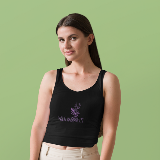 WILD AND PRETTY premium pure cotton crop tank top