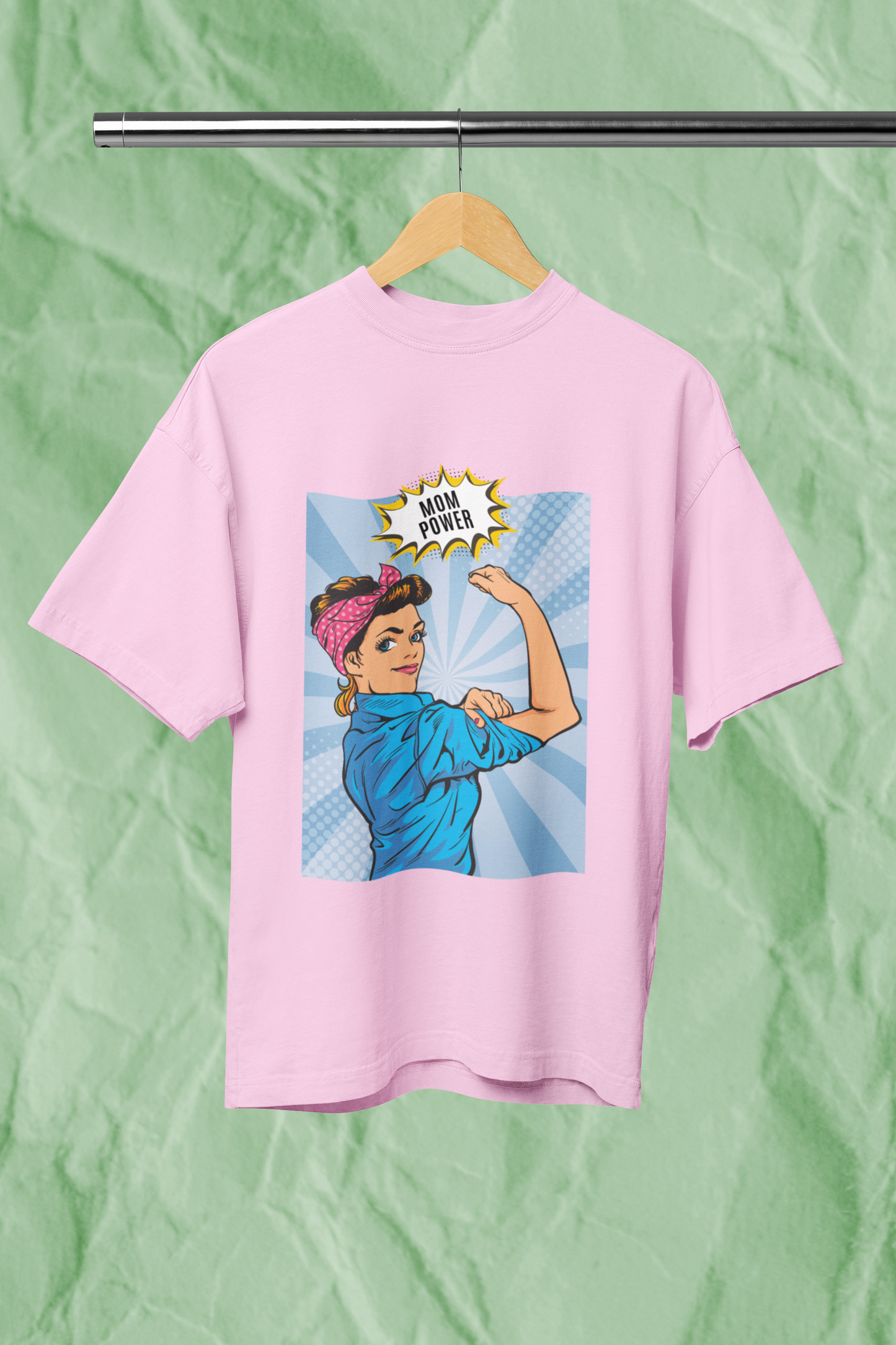 MOM POWER standard oversized premium pure cotton WOMEN T-shirt