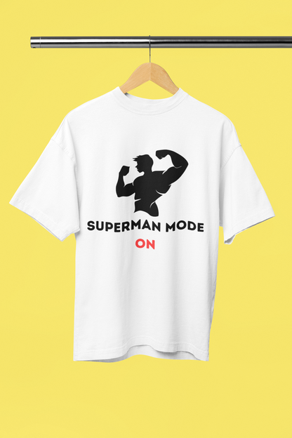 SUPERMAN MODE classic oversized UNISEX premium pure cotton T-shirt