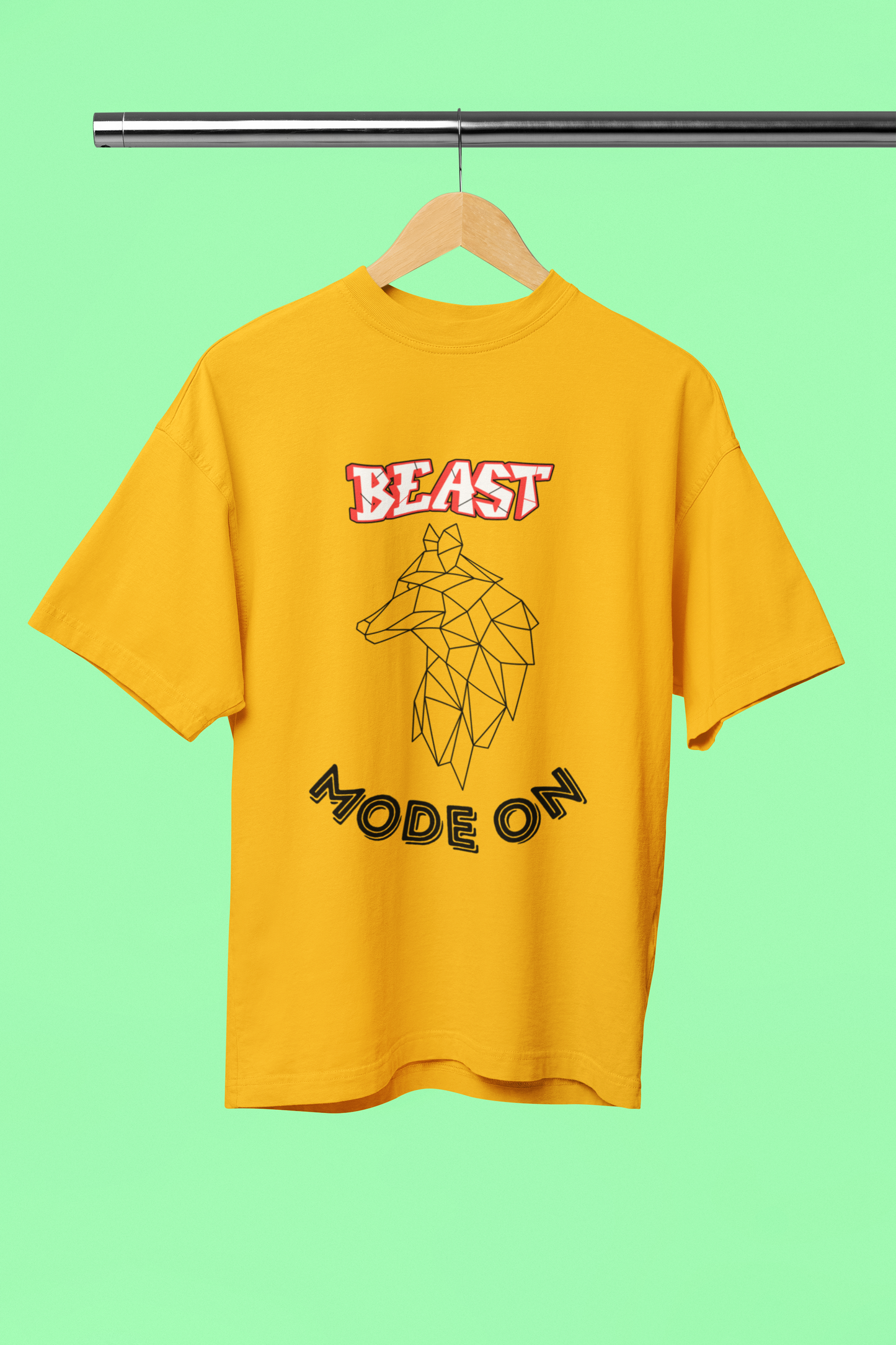 BEAST MODE classic oversized UNISEX premium pure cotton T-shirt