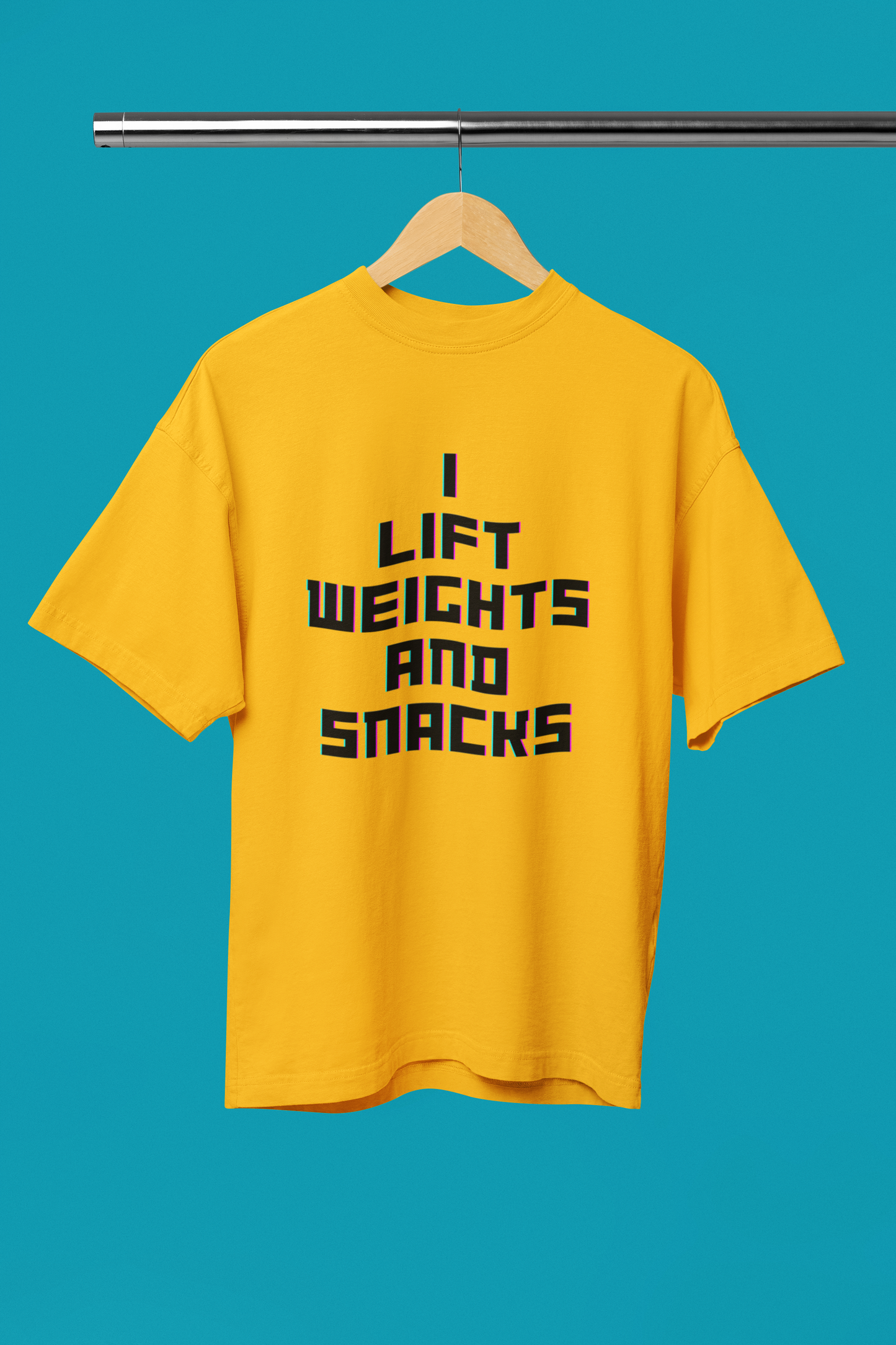 WEIGHTS AND SNACKS classic oversized UNISEX premium pure cotton T-shirt