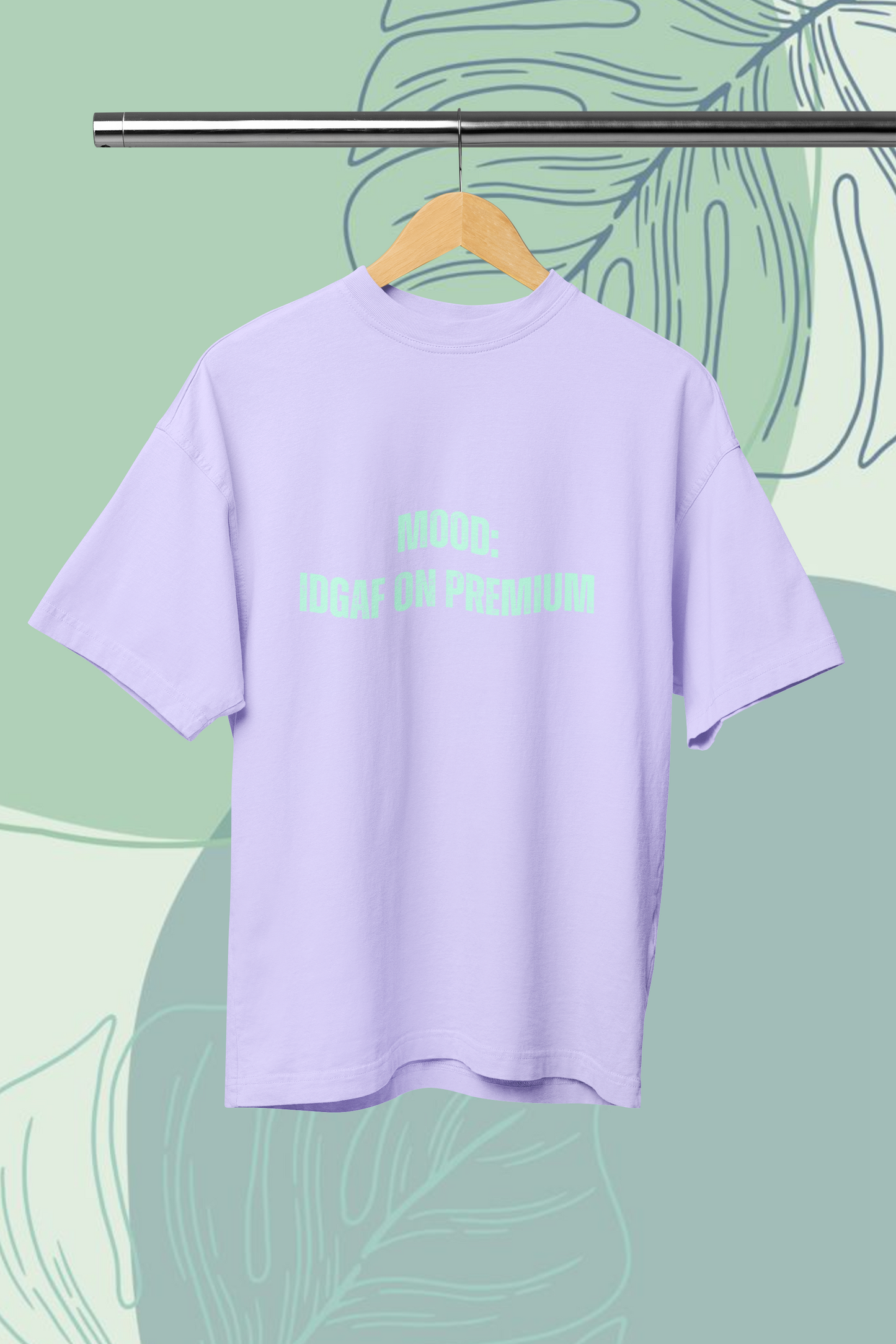 IDGAF standard oversized UNISEX premium pure cotton T-shirt
