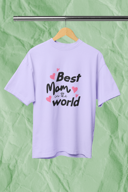 BEST MOM standard oversized premium pure cotton WOMEN T-shirt