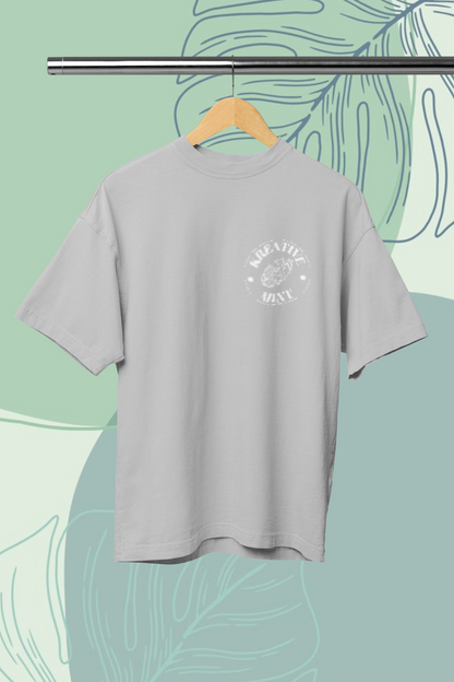 KREATIVE MINT LEAF standard oversized UNISEX premium pure cotton T-shirt