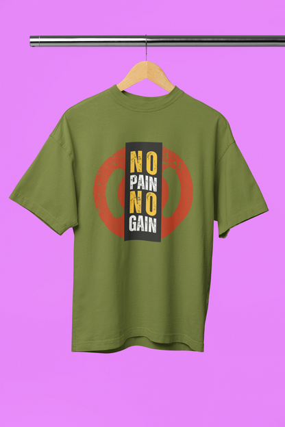 NO PAIN classic oversized UNISEX premium pure cotton T-shirt