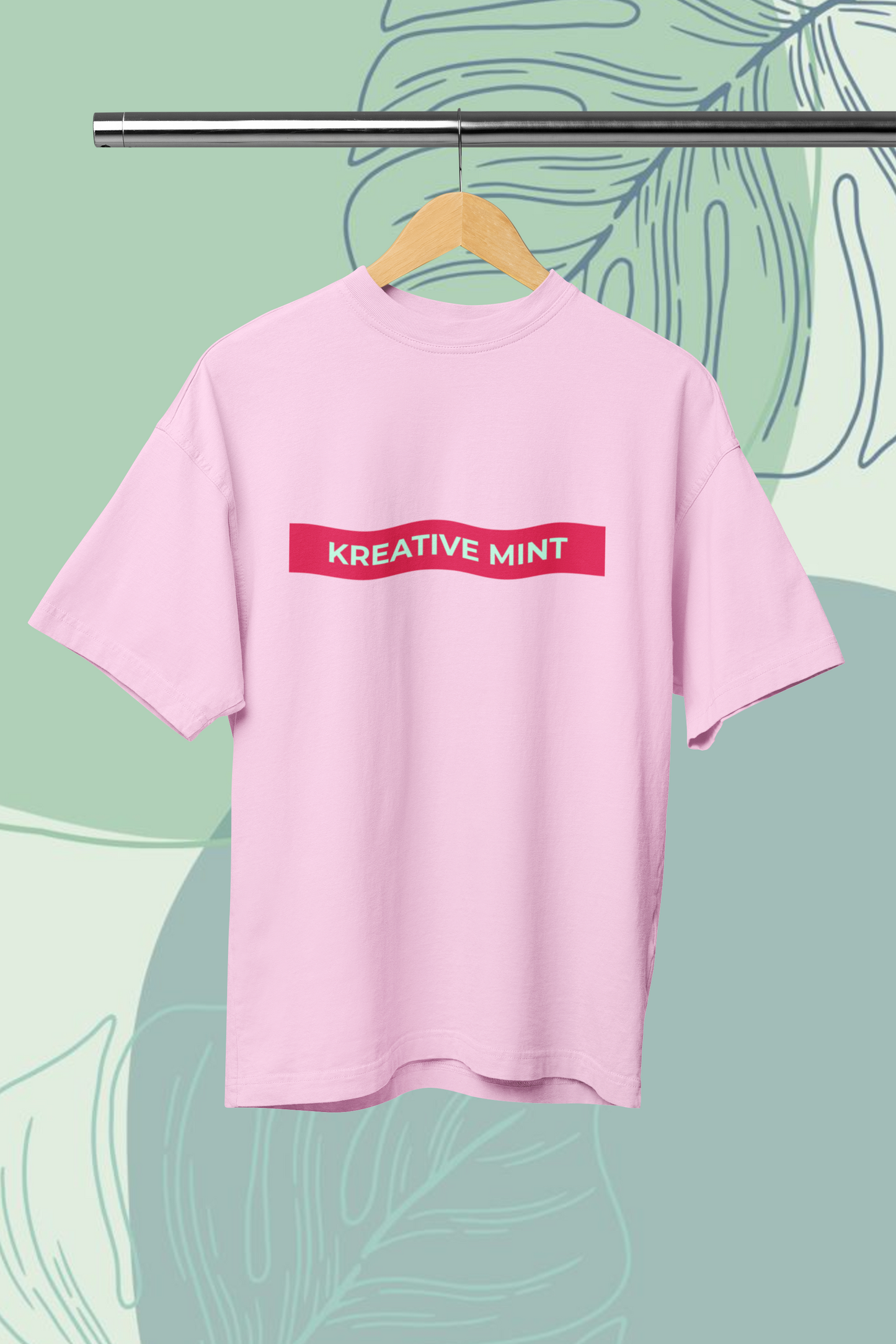 Women's KM Red Standard Oversized T-shirt