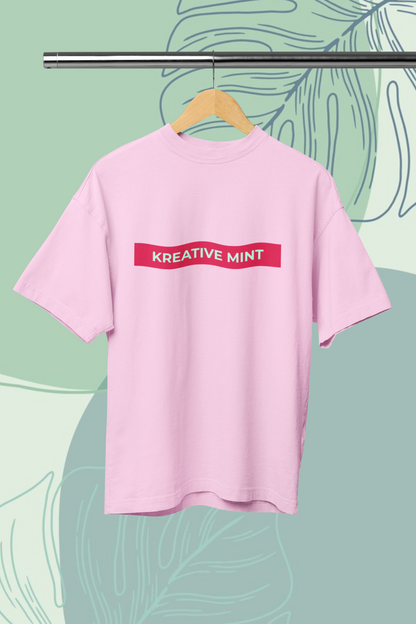 Women's KM Red Standard Oversized T-shirt