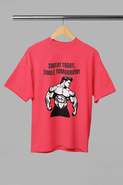 SWEAT TODAY classic oversized UNISEX premium pure cotton T-shirt