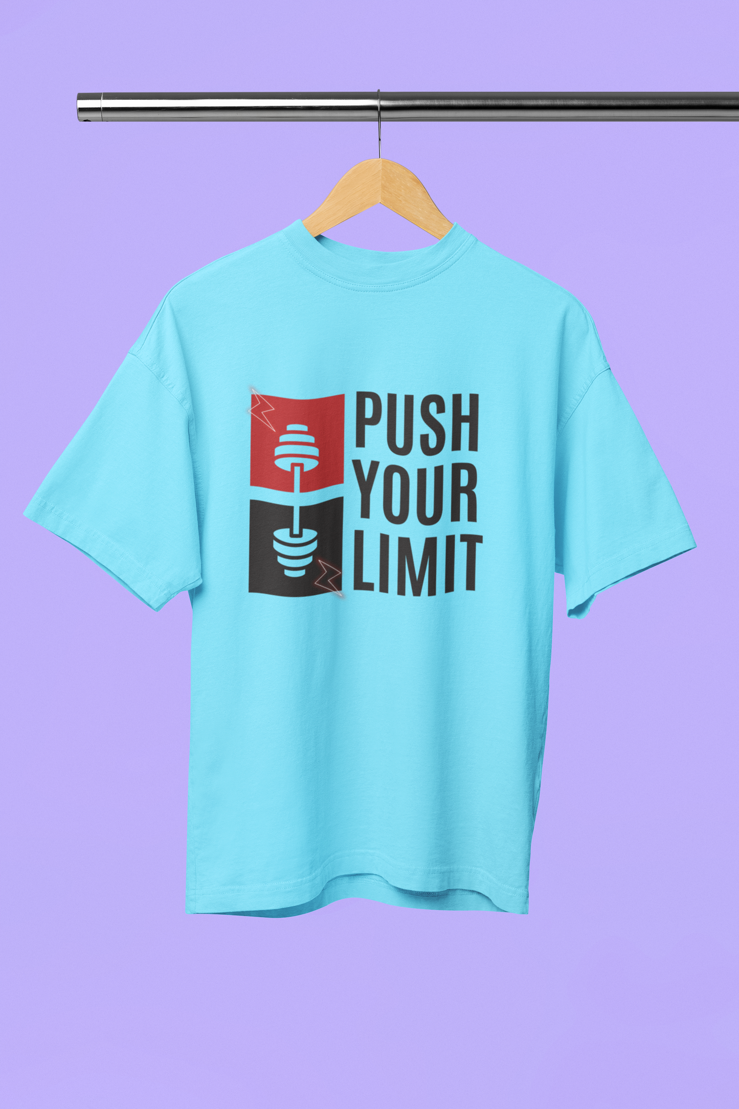 PUSH LIMITS classic oversized UNISEX premium pure cotton T-shirt