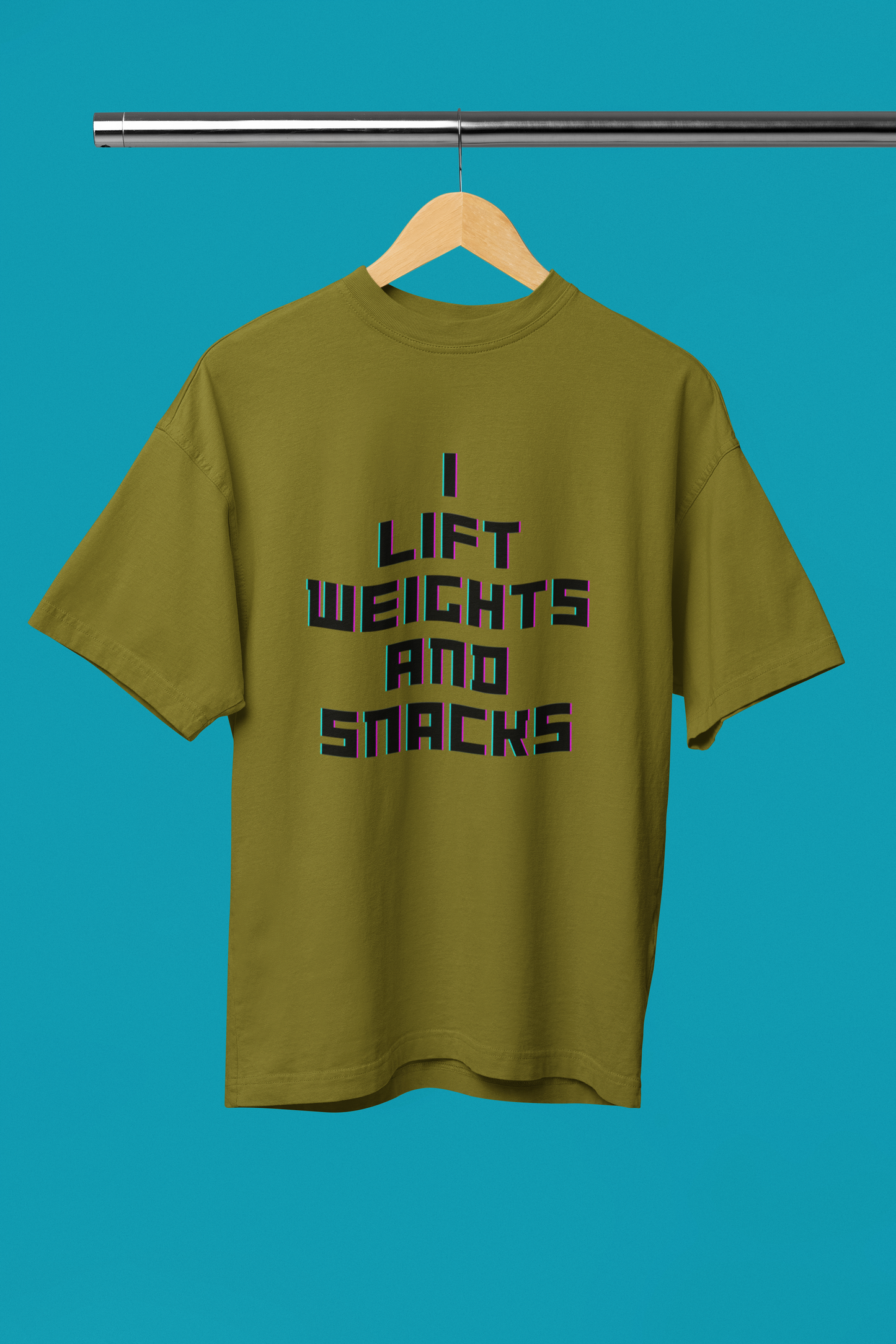 WEIGHTS AND SNACKS classic oversized UNISEX premium pure cotton T-shirt