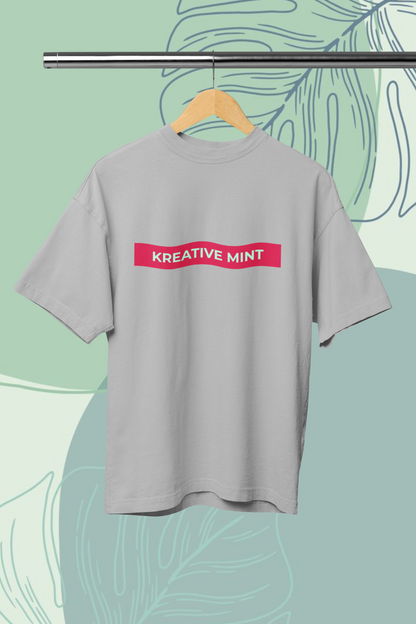 Women's KM Red Standard Oversized T-shirt