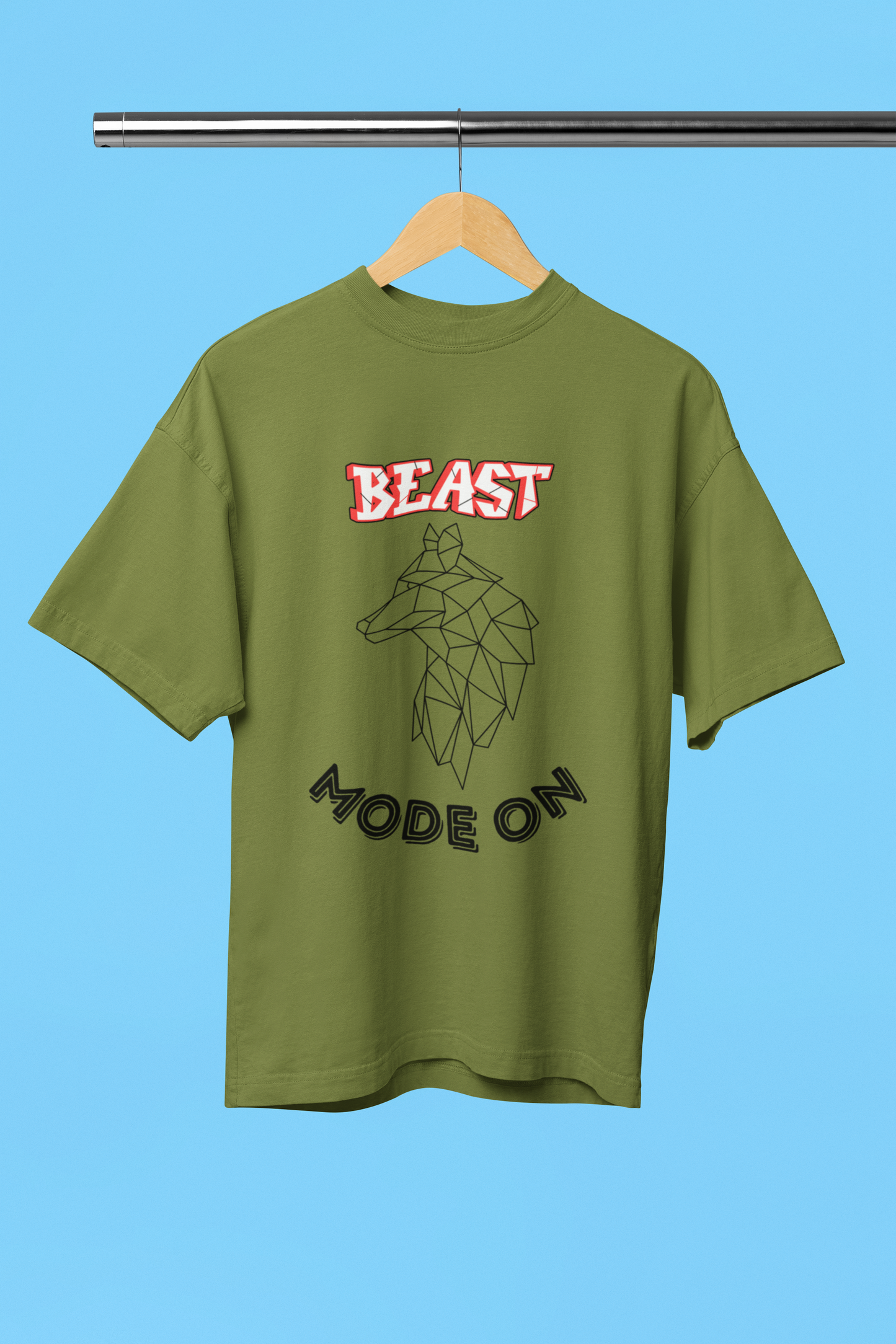 BEAST MODE classic oversized UNISEX premium pure cotton T-shirt