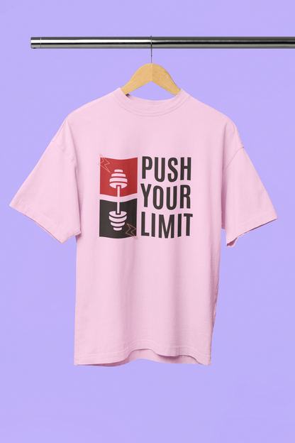 PUSH LIMITS classic oversized UNISEX premium pure cotton T-shirt