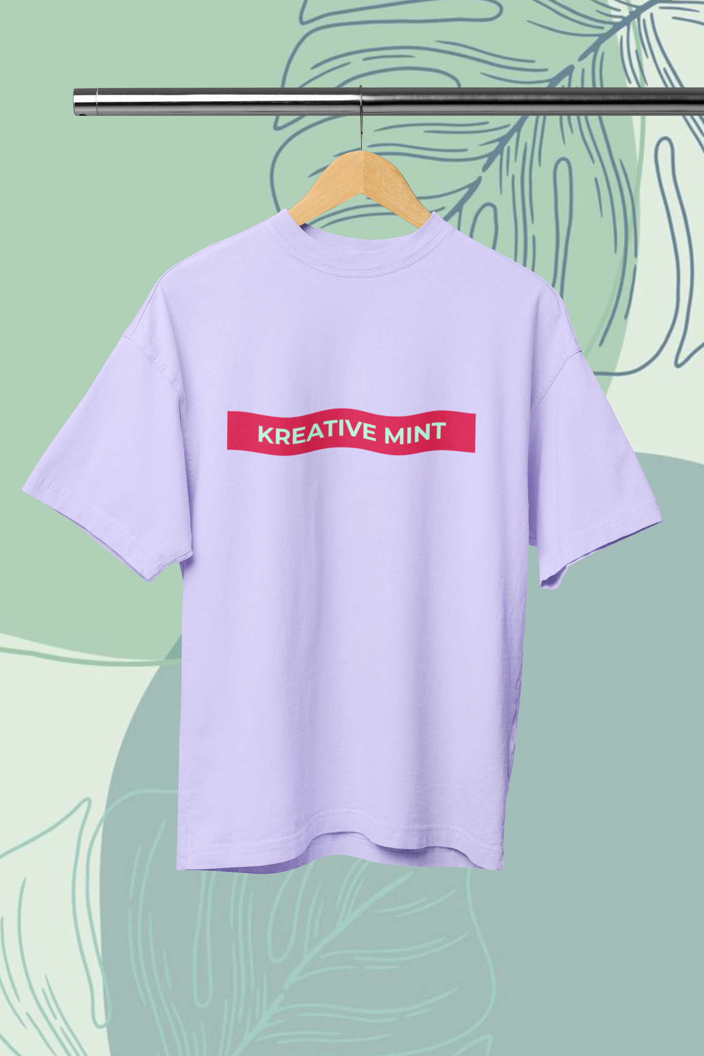 Women's KM Red Standard Oversized T-shirt