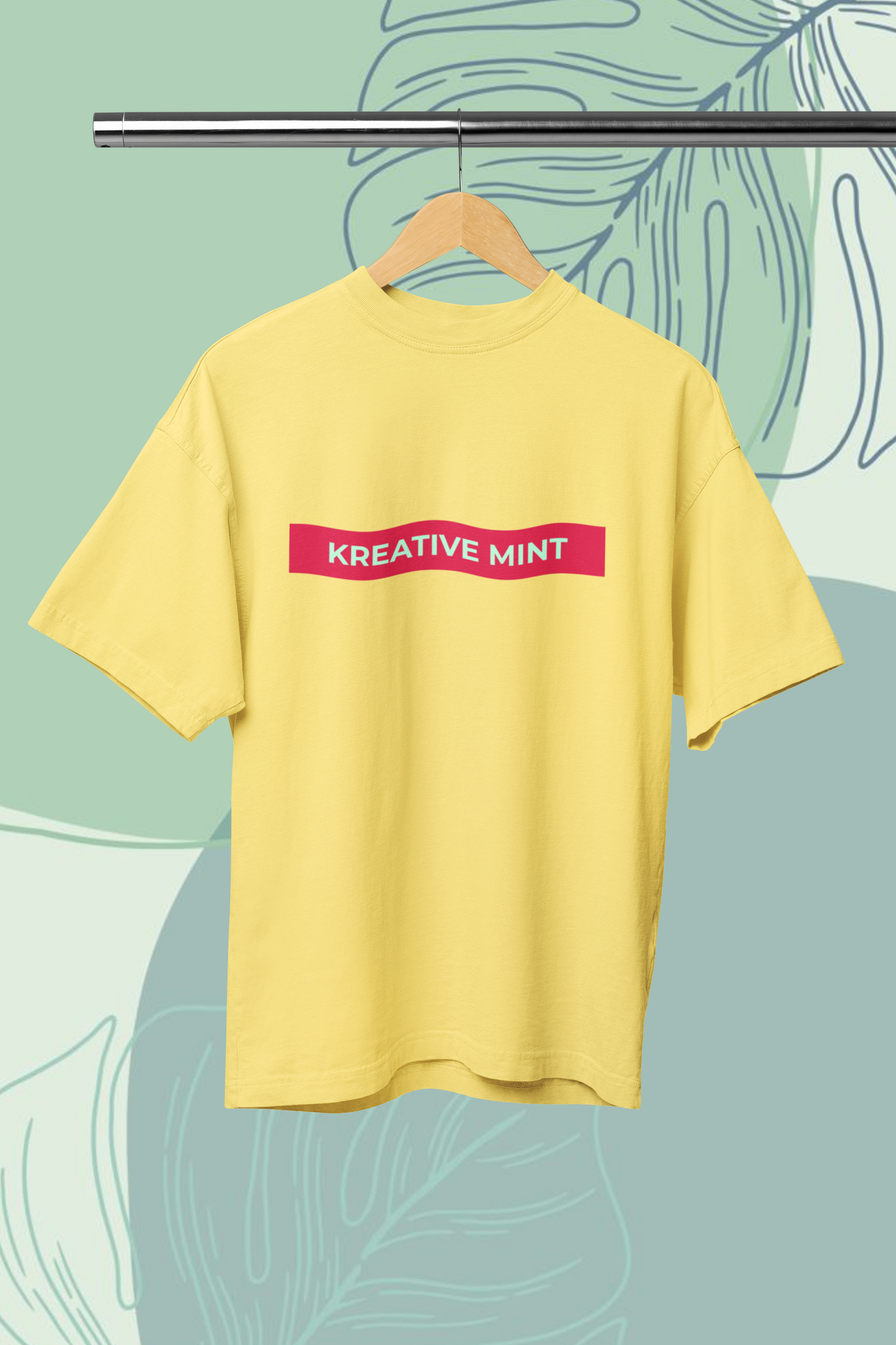 Women's KM Red Standard Oversized T-shirt