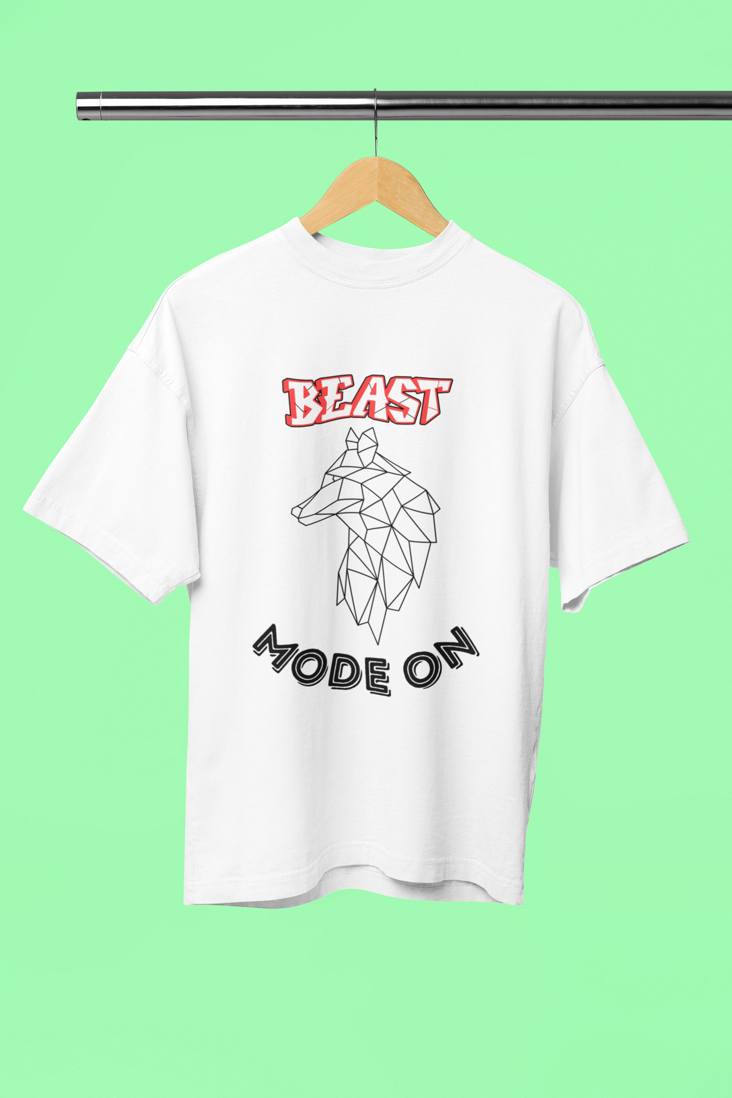 BEAST MODE classic oversized UNISEX premium pure cotton T-shirt