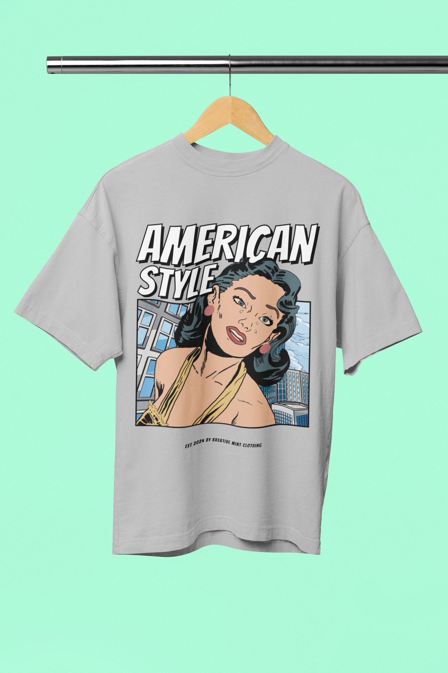 AMERICAN STYLE standard oversized UNISEX premium pure cotton T-shirt