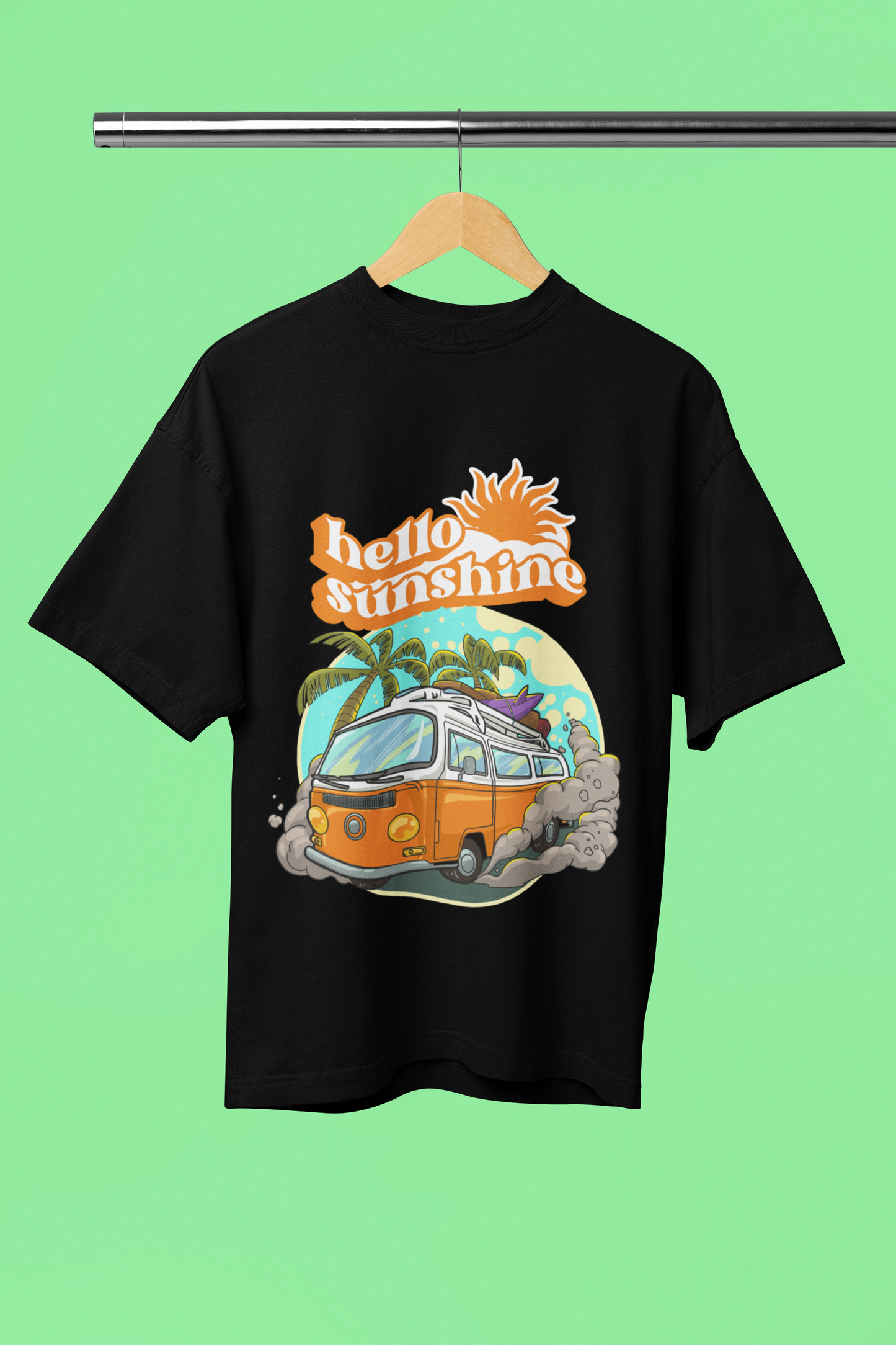 HELLO SUNSHINE classic oversized UNISEX premium pure cotton T-shirt