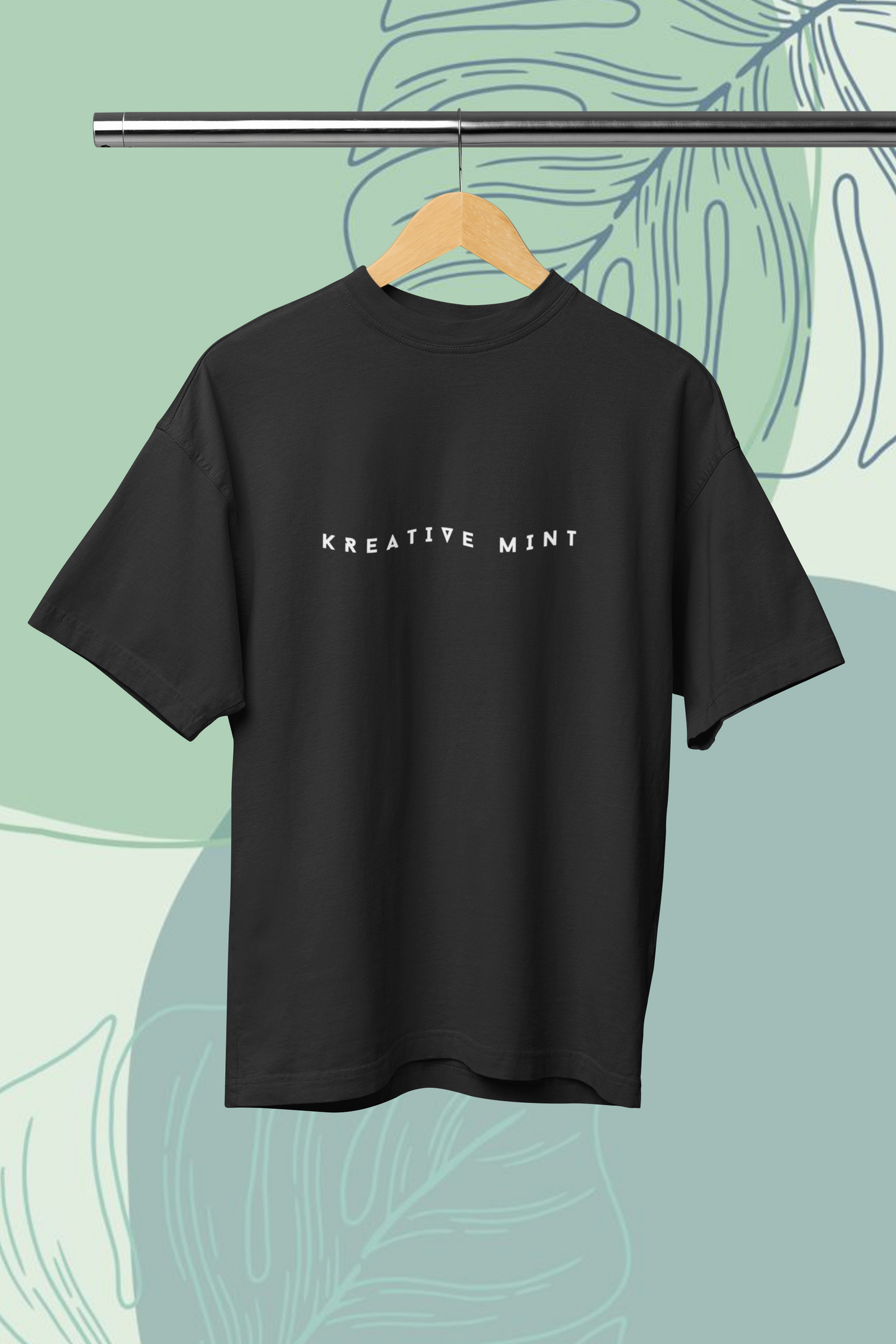 KM MINIMALIST WHITE standard oversized UNISEX premium pure cotton T-shirt