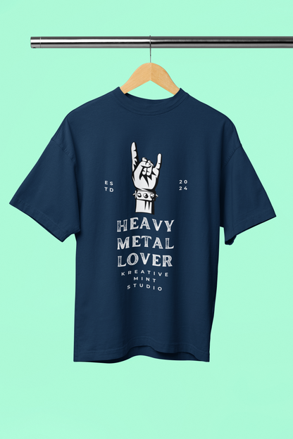 HEAVY METAL standard oversized UNISEX premium pure cotton T-shirt
