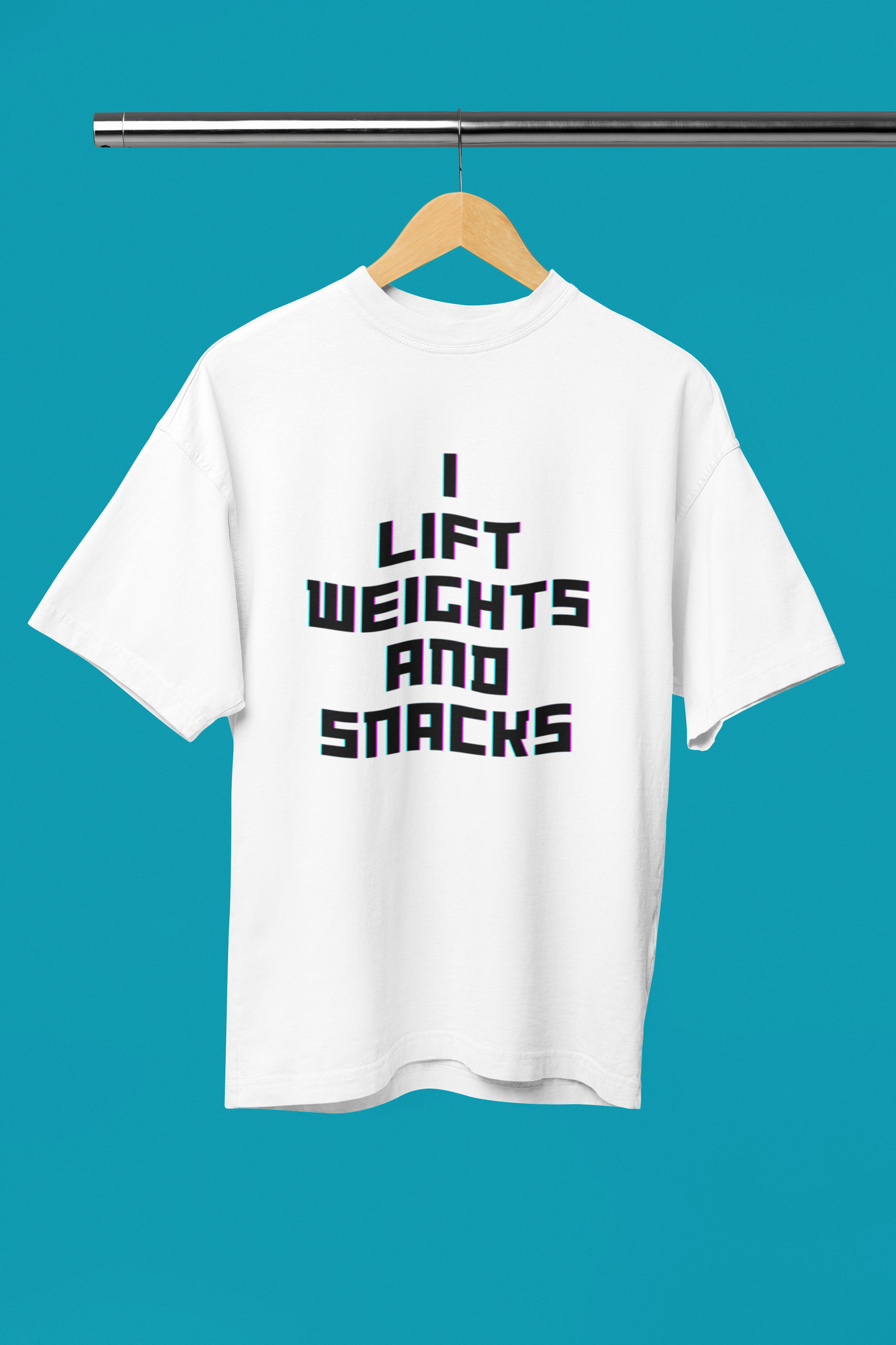 WEIGHTS AND SNACKS classic oversized UNISEX premium pure cotton T-shirt