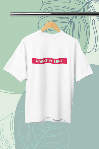 Women's KM Red Standard Oversized T-shirt