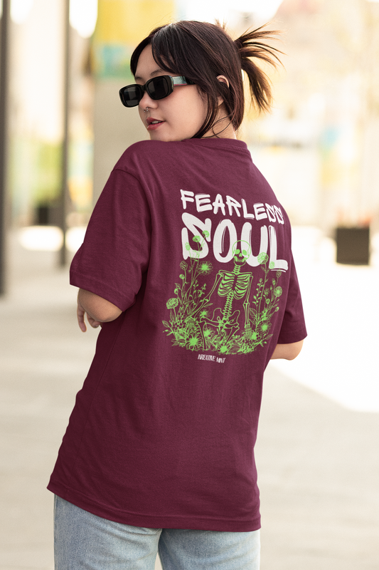 FEARLESS SOUL classic oversized UNISEX premium pure cotton T-shirt