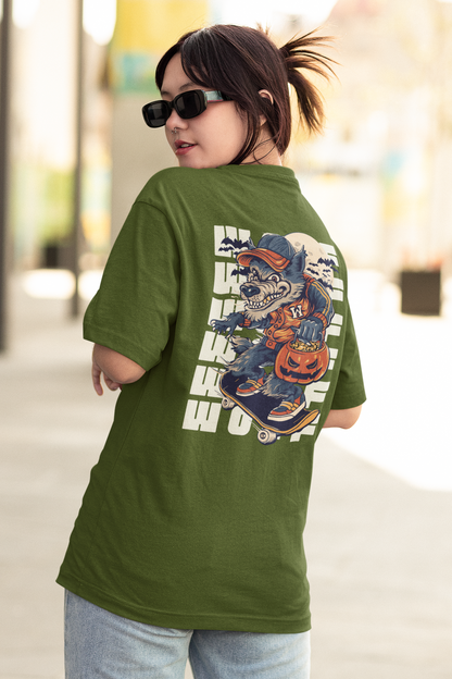 WOLF classic oversized UNISEX premium pure cotton T-shirt
