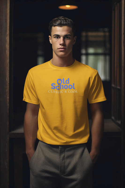 OLD SCHOOL premium pure cotton T-shirt for men