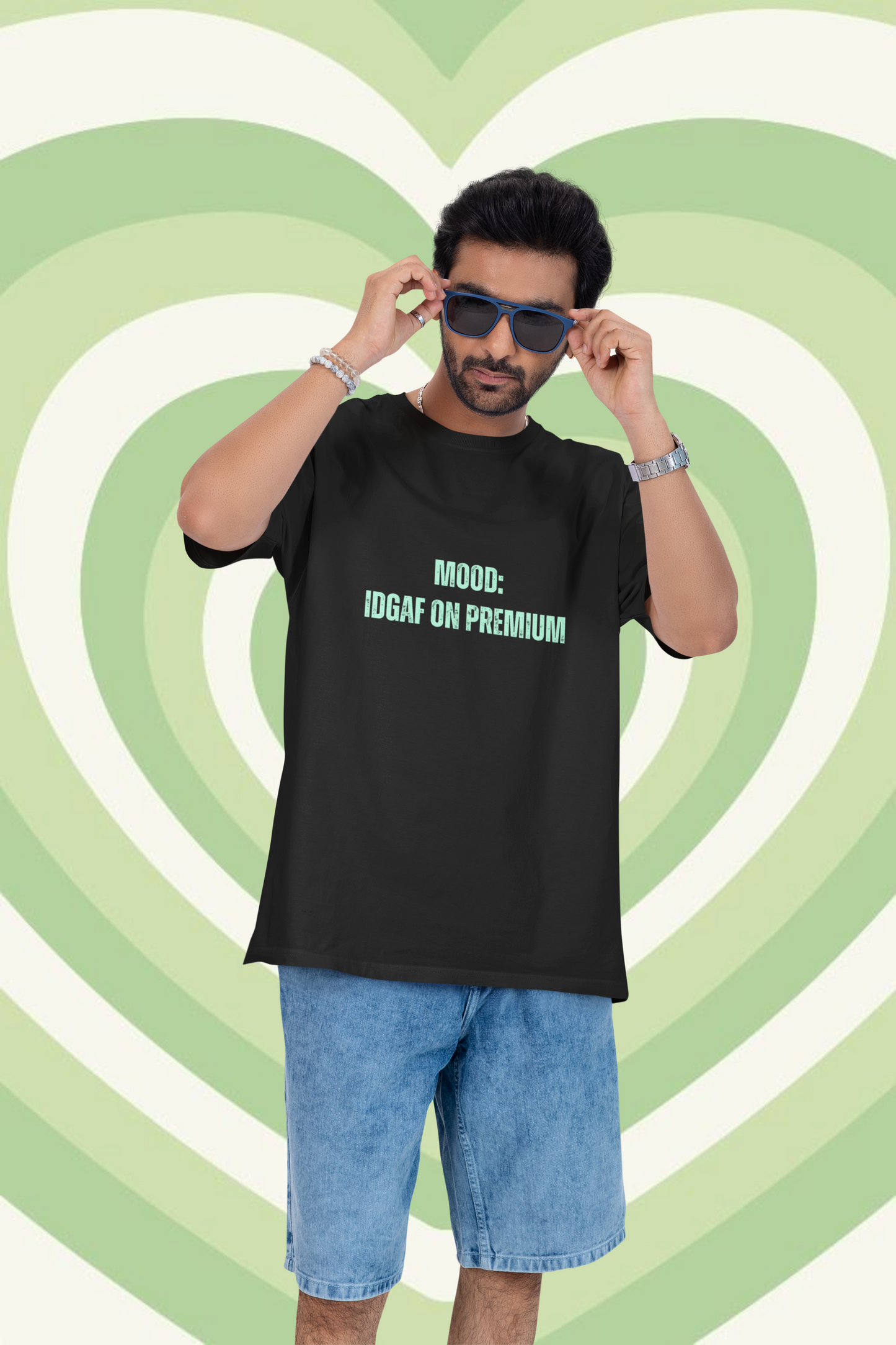 IDGAF standard oversized UNISEX premium pure cotton T-shirt