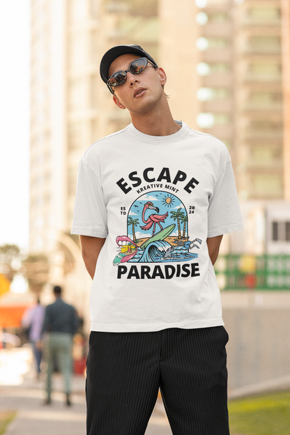 FLAMINGO classic oversized UNISEX premium pure cotton T-shirt