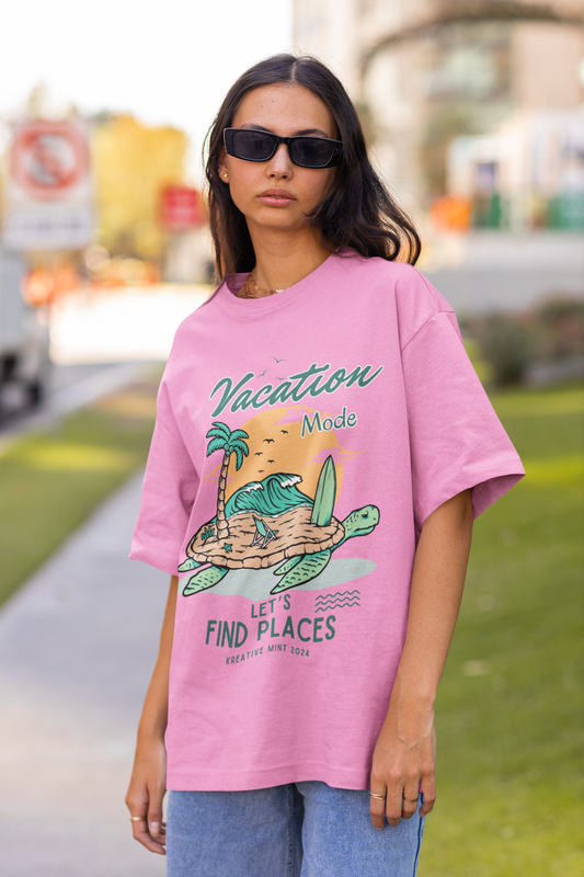 VACATION classic oversized UNISEX premium pure cotton T-shirt