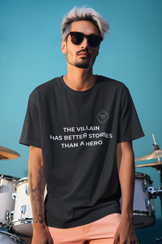 THE VILLAIN standard oversized UNISEX premium pure cotton T-shirt