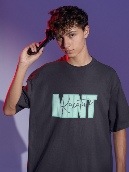 KREATIVE MINT GREEN standard oversized UNISEX premium pure cotton T-shirt