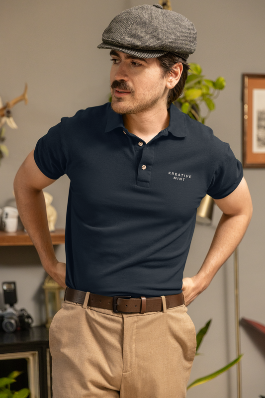 DARK KM SOLID premium pure cotton POLO T-shirt