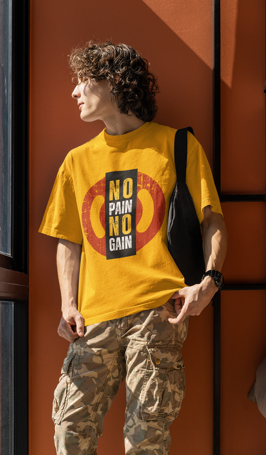 NO PAIN classic oversized UNISEX premium pure cotton T-shirt