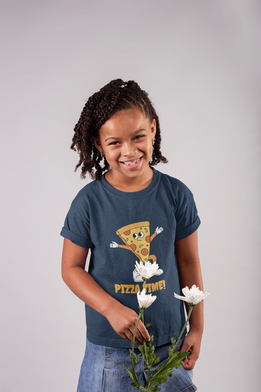 PIZZA premium pure cotton girl T-shirt