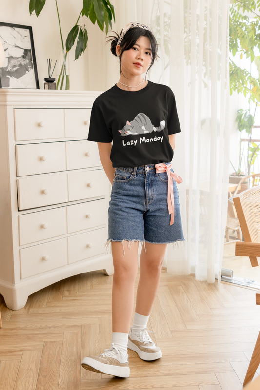 MONDAY standard oversized UNISEX premium pure cotton T-shirt