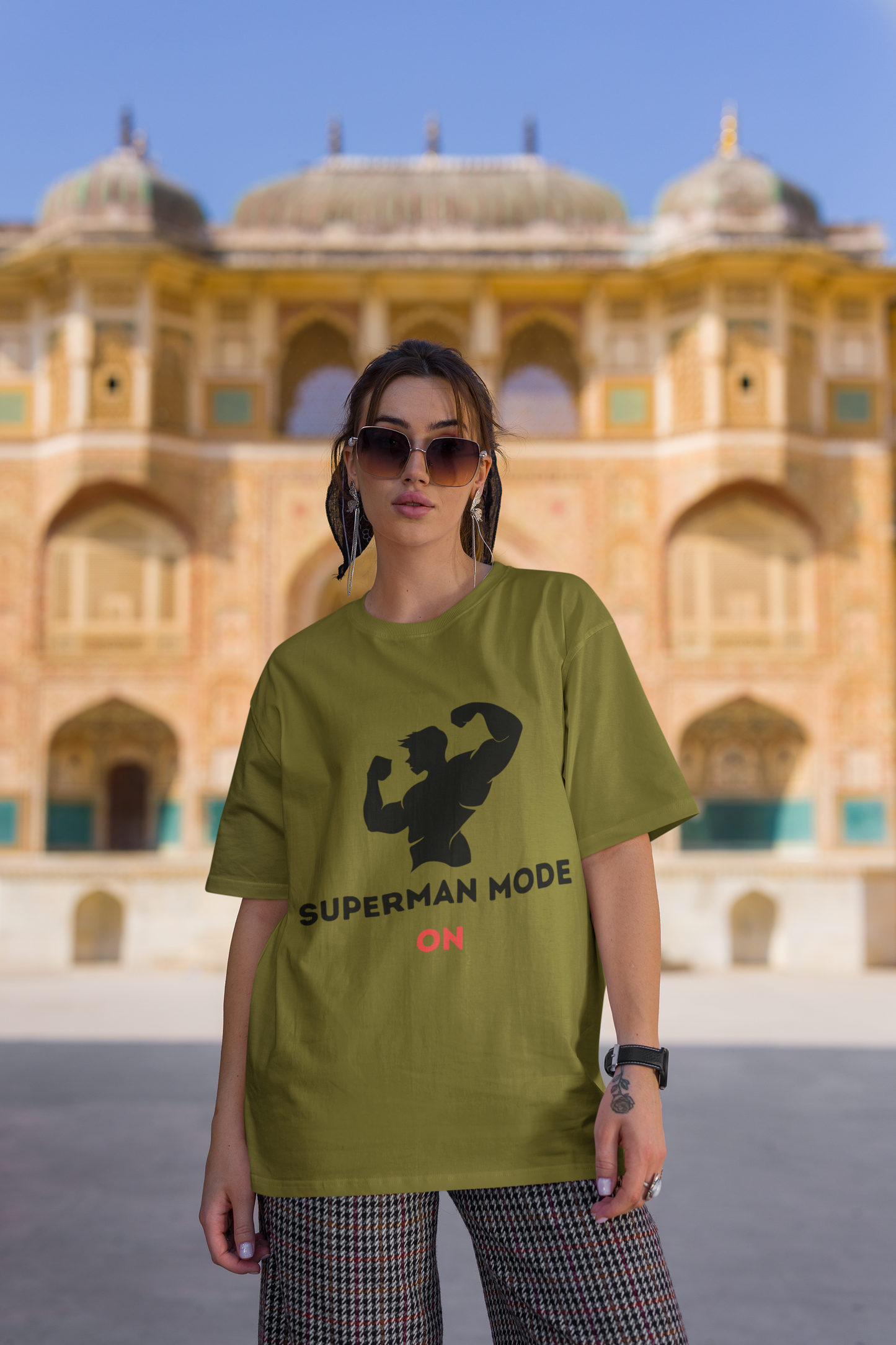 Women's Superman Mode On Classic Oversized T-shirt