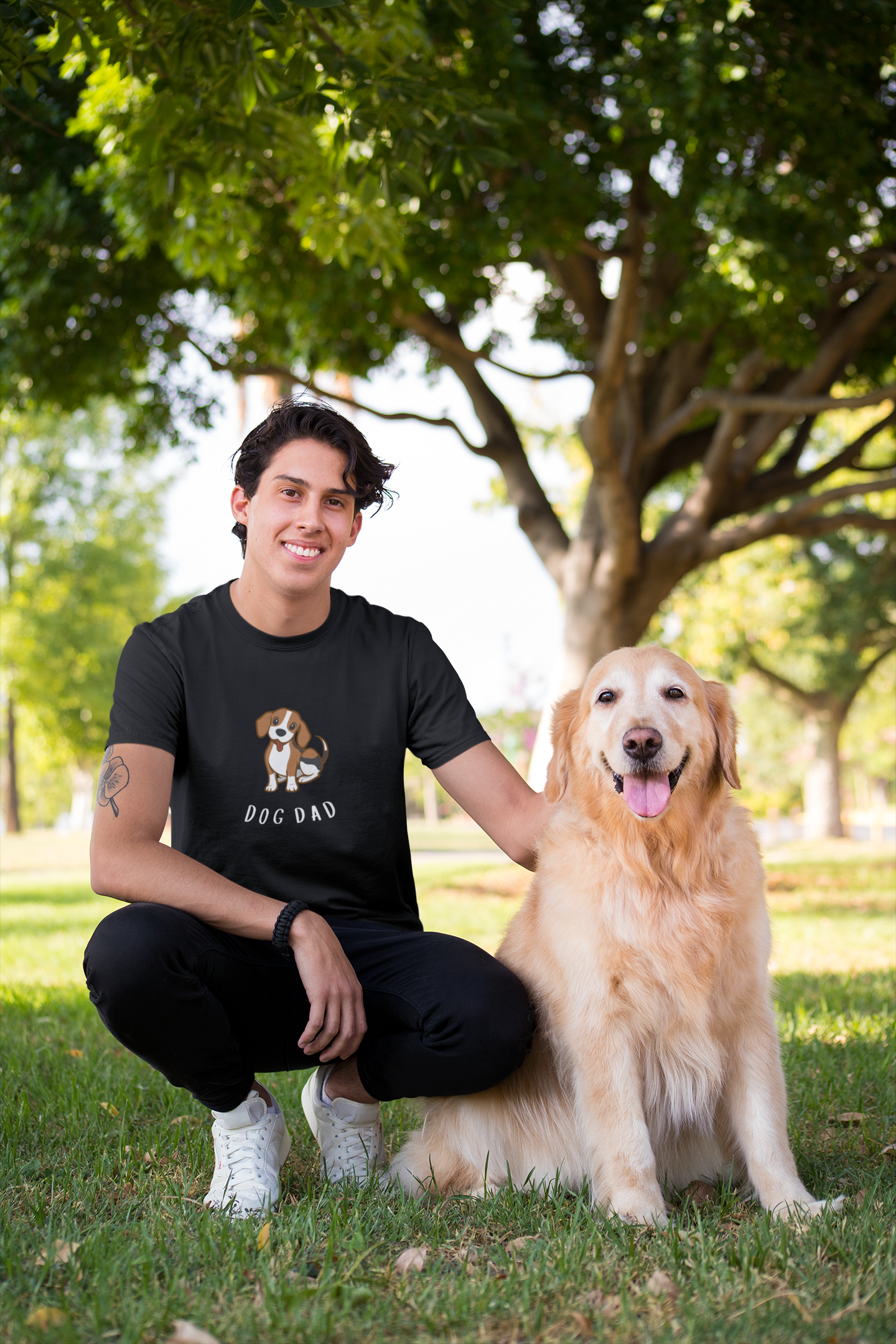 DOG DAD premium pure cotton T-shirt for men
