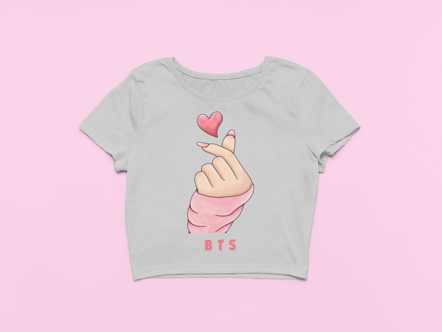 BTS LOVE premium pure cotton crop top