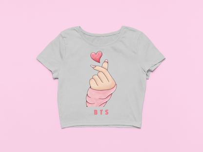 BTS LOVE premium pure cotton crop top