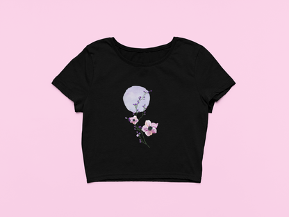 Women's Moon Flower Crop Top