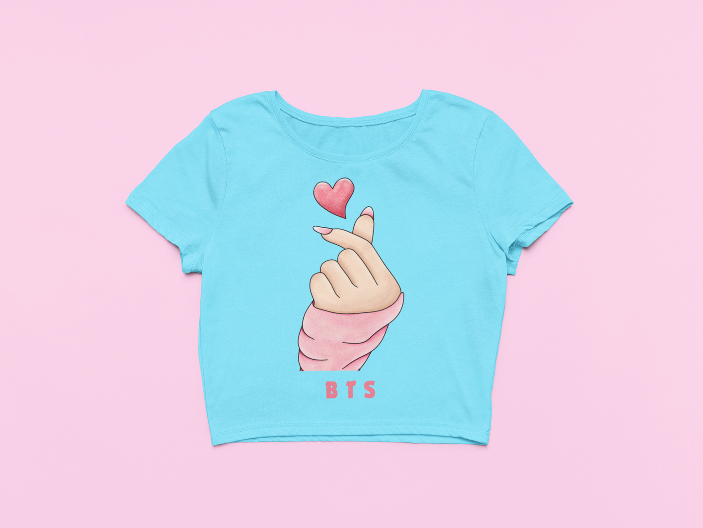 BTS LOVE premium pure cotton crop top