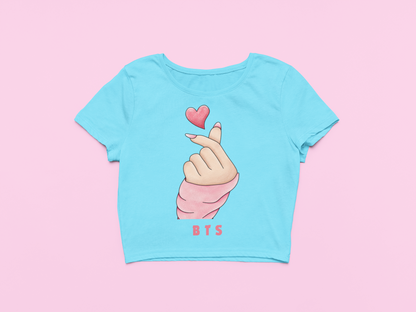 BTS LOVE premium pure cotton crop top